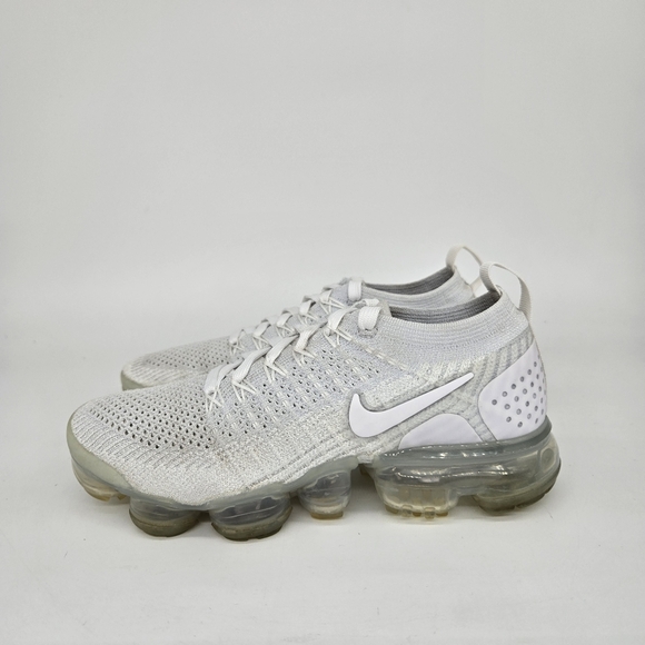 Nike Air Vapormax Flyknit 2 'Pure Platinum' White Women's Shoes Size 5 - Picture 1 of 8
